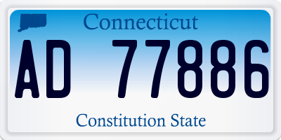 CT license plate AD77886