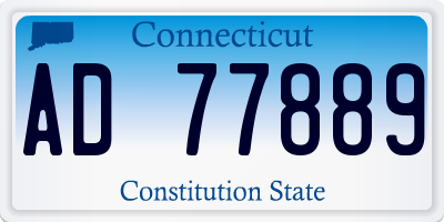 CT license plate AD77889