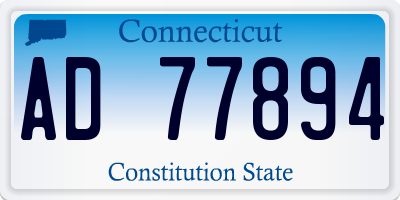 CT license plate AD77894