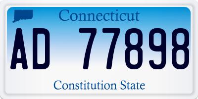 CT license plate AD77898