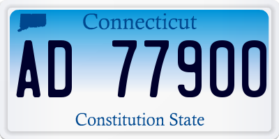CT license plate AD77900