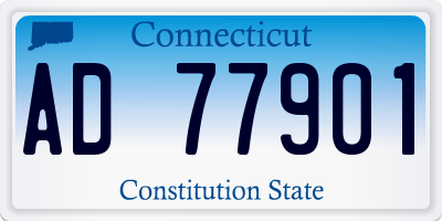 CT license plate AD77901