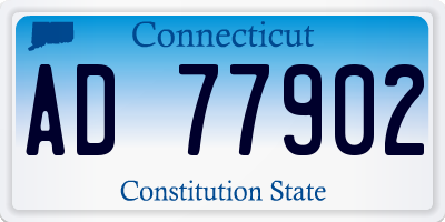 CT license plate AD77902
