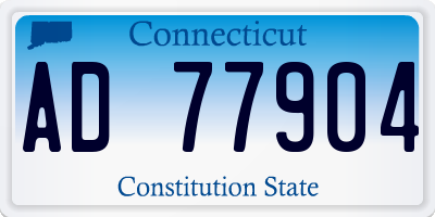 CT license plate AD77904