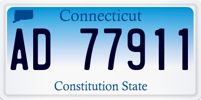 CT license plate AD77911