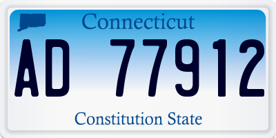 CT license plate AD77912