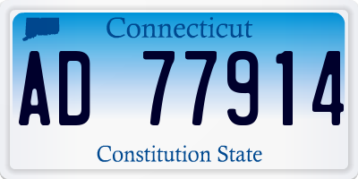 CT license plate AD77914