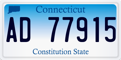 CT license plate AD77915