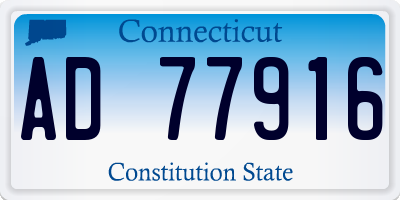 CT license plate AD77916