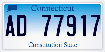 CT license plate AD77917