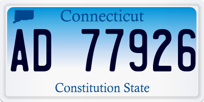CT license plate AD77926