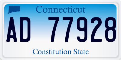 CT license plate AD77928