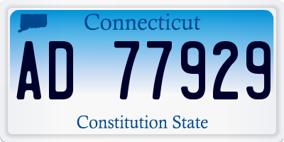 CT license plate AD77929