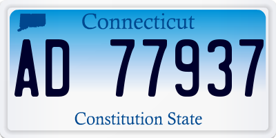 CT license plate AD77937
