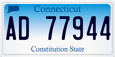 CT license plate AD77944