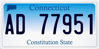 CT license plate AD77951