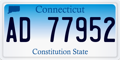 CT license plate AD77952