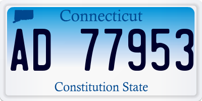 CT license plate AD77953