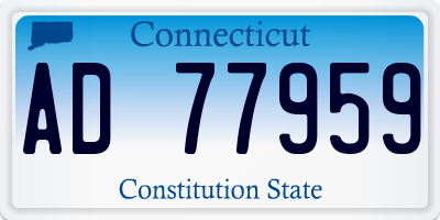 CT license plate AD77959