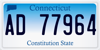 CT license plate AD77964
