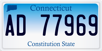 CT license plate AD77969
