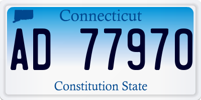 CT license plate AD77970