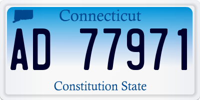 CT license plate AD77971