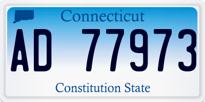 CT license plate AD77973