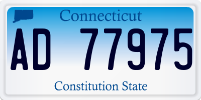 CT license plate AD77975
