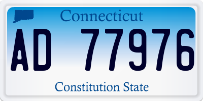 CT license plate AD77976
