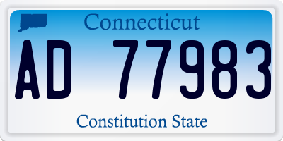 CT license plate AD77983