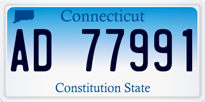 CT license plate AD77991