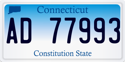 CT license plate AD77993