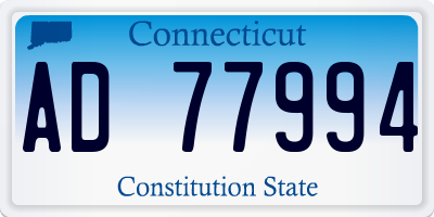 CT license plate AD77994