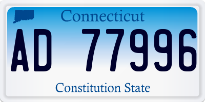 CT license plate AD77996