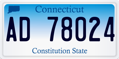 CT license plate AD78024
