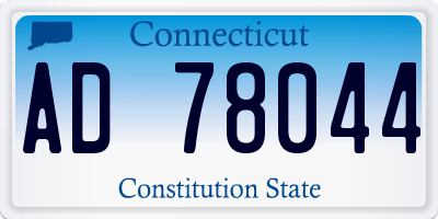 CT license plate AD78044
