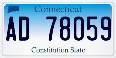 CT license plate AD78059