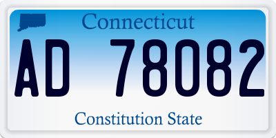 CT license plate AD78082