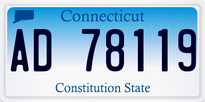 CT license plate AD78119