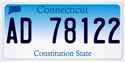 CT license plate AD78122