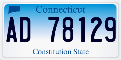 CT license plate AD78129