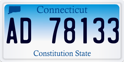 CT license plate AD78133