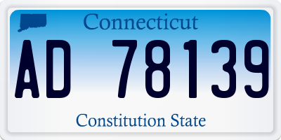 CT license plate AD78139