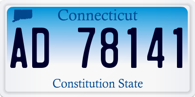 CT license plate AD78141
