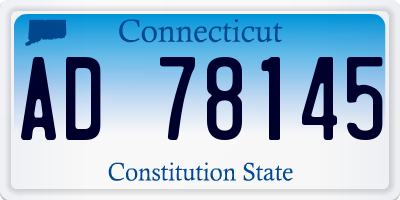 CT license plate AD78145