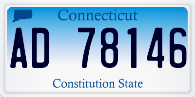 CT license plate AD78146