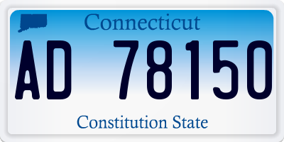 CT license plate AD78150