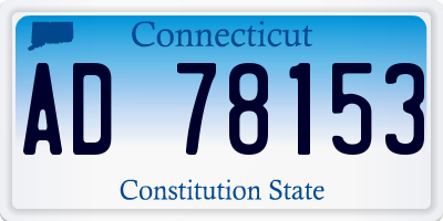 CT license plate AD78153