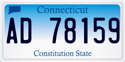 CT license plate AD78159